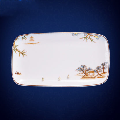 New Chinese Style Hotel Table Ceramic Dining Restaurant Kitchen Plate