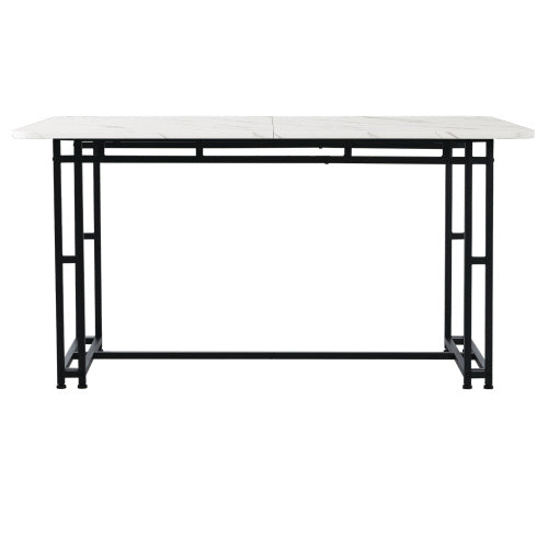 Metal Frame Rectangular Dining Table Modern Kitchen Table