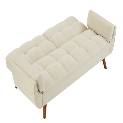 Newly Designed Linen Sofa Furniture With Adjustable Backrest And Easy Assembly Lounge Chair - Beige Color
